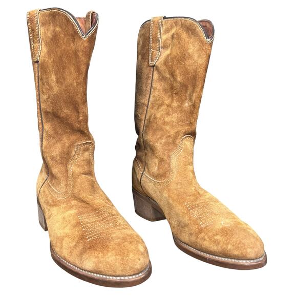 Vintage 1978 Wolverine Roughout Suede Cowboy Boots Men\'s 10.5 D main image 4